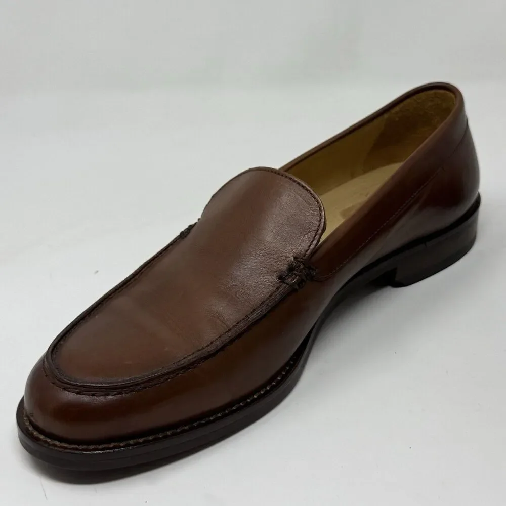 Polo Ralph Lauren Loafers Dress Shoes Mens 9 D Brown Leather Vintage Italy